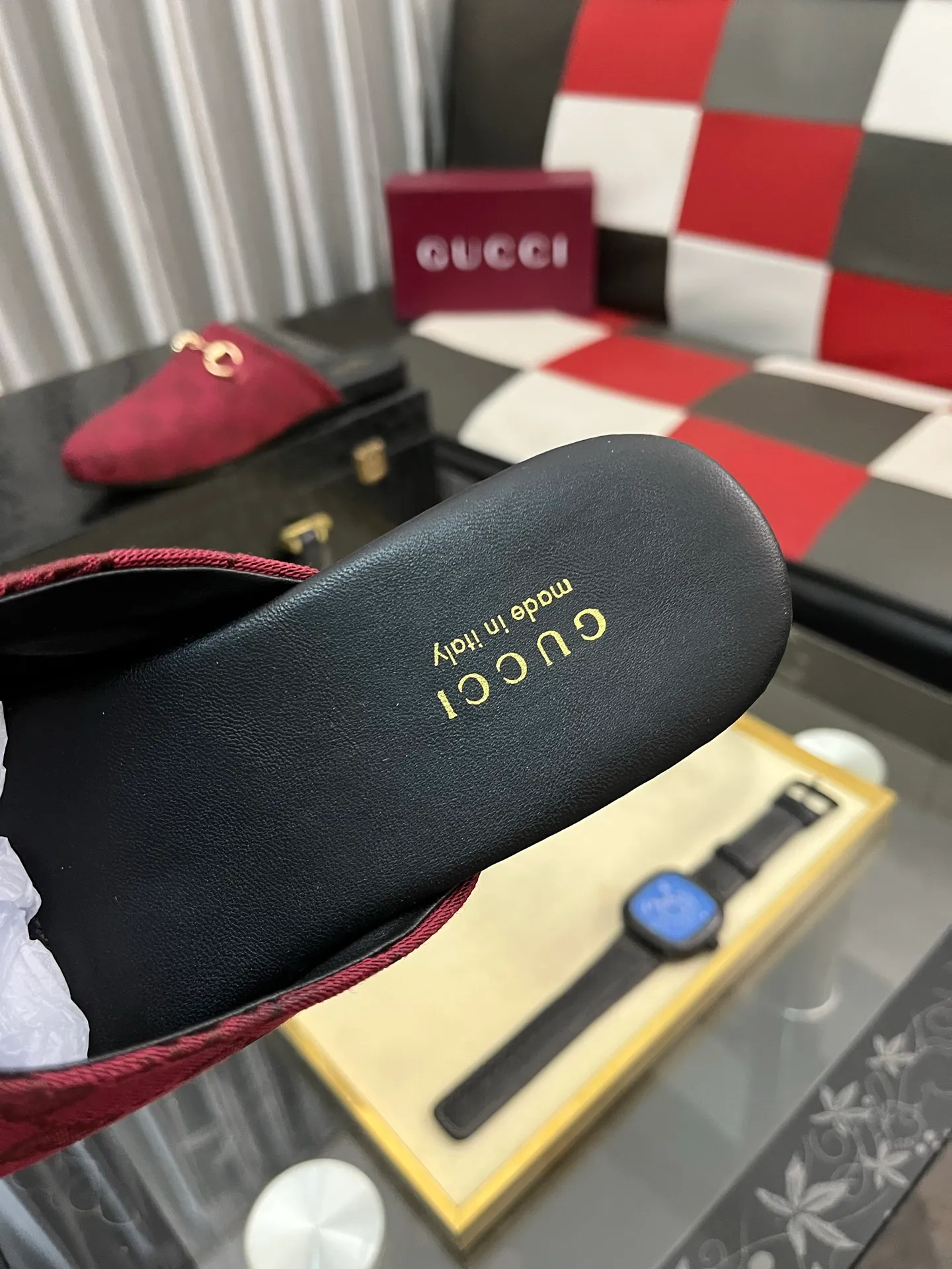 Men's shoes 💰480⌚️⌚️[Gucci] 2024 new season half-slip men's shoes, made of Italian imported first-layer frosted cowhide➕sheepskin lining, original hardware buckle, original combination wear-resistant outsole, real shot 🎬 Very comfortable on the feet, size 36-44